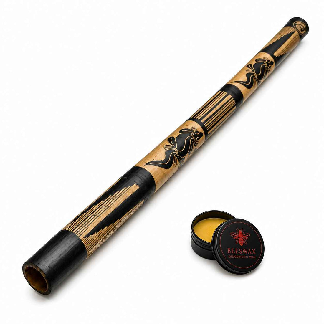 Didgeridoo für Anfänger mit handgeschnitztem Eidechsenmotiv