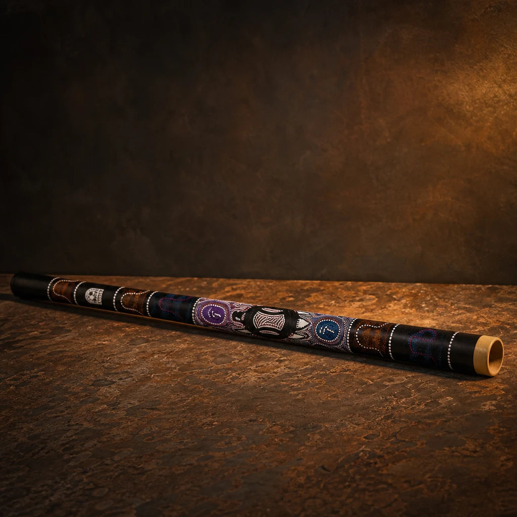 Toca Didgeridoo aus Bambus handbemalt im Turtle Design