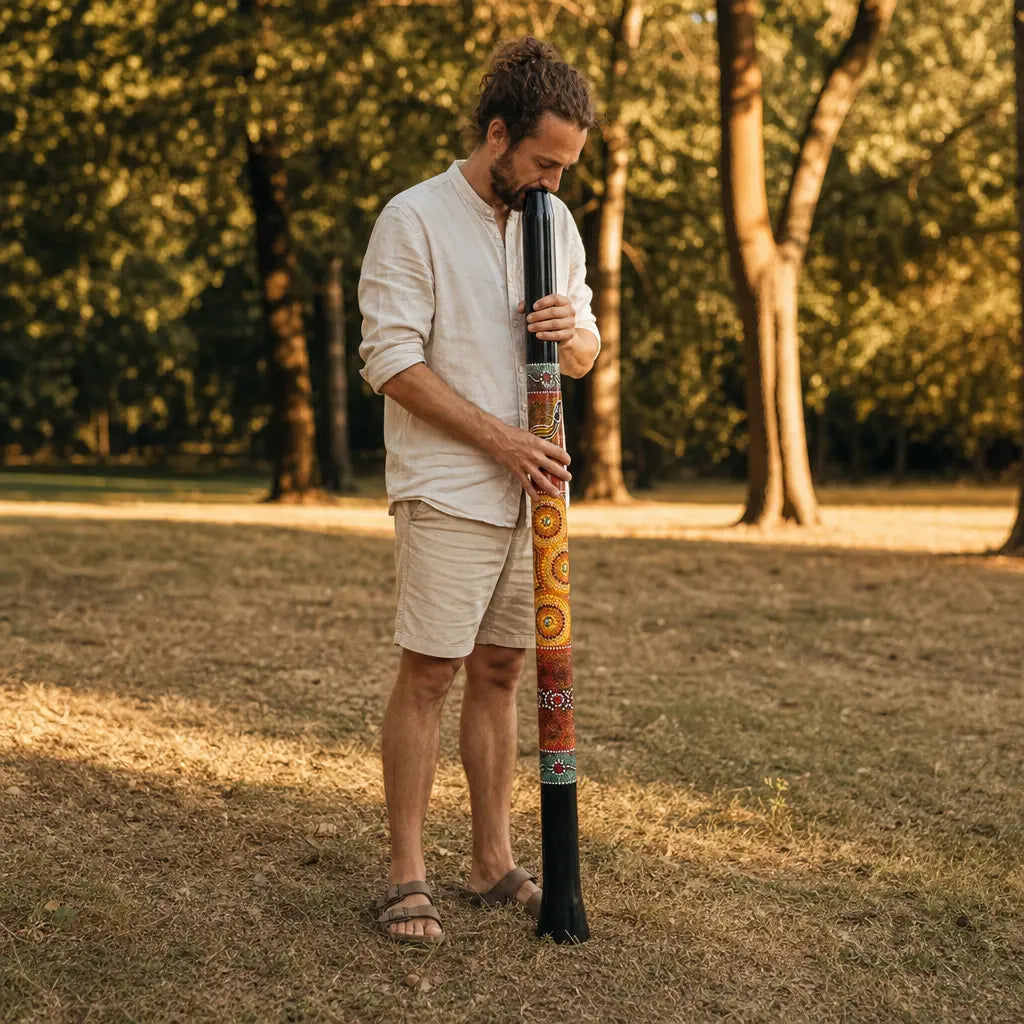 Didgeridoo aus PVC in Cis bemalt