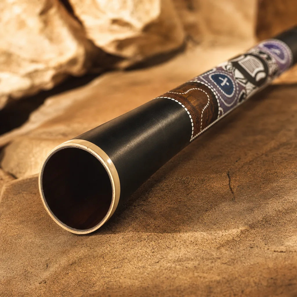 Toca Didgeridoo aus Bambus handbemalt im Turtle Design