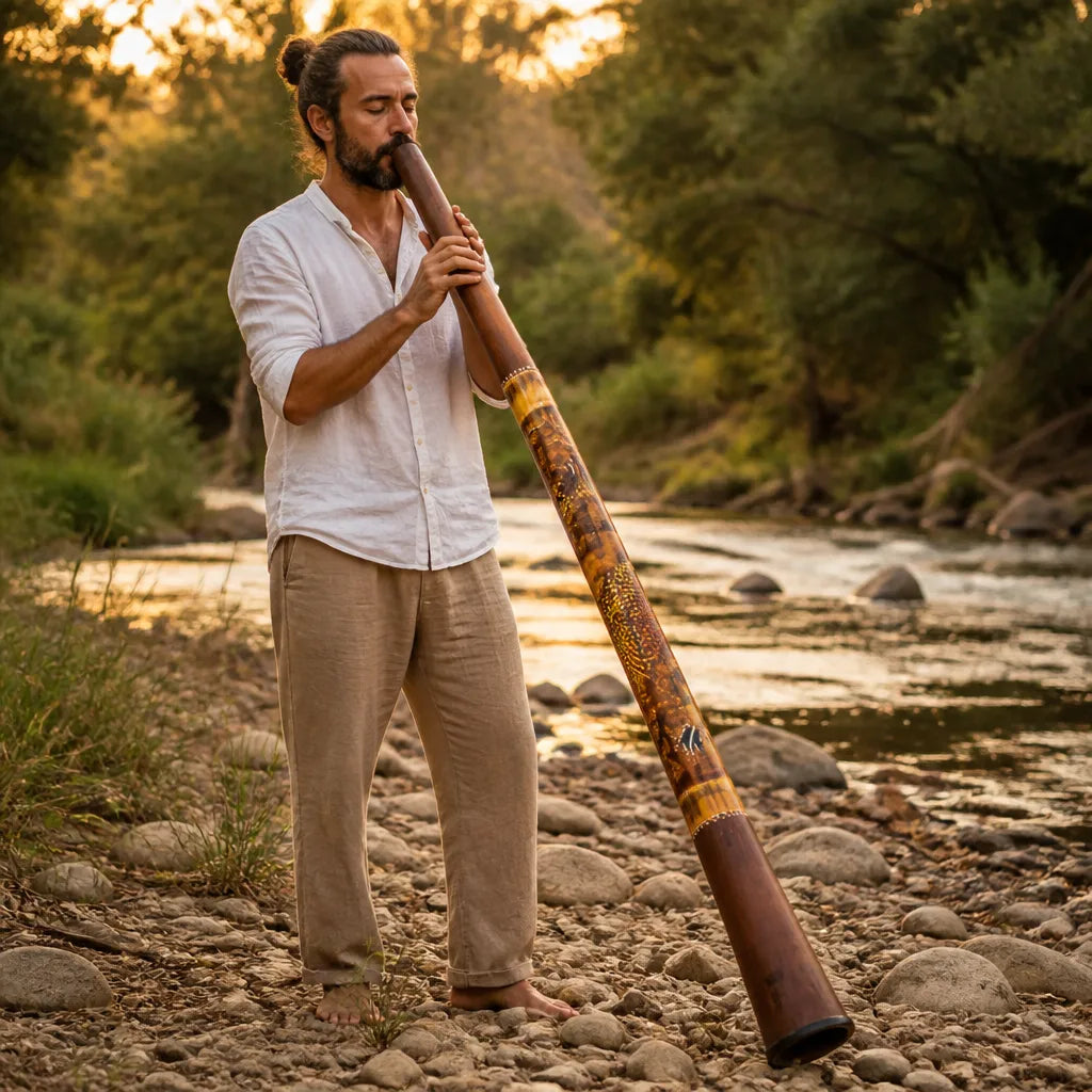 Didgeridoo Baked Wood in D aus Holzverbund und Fiberglas