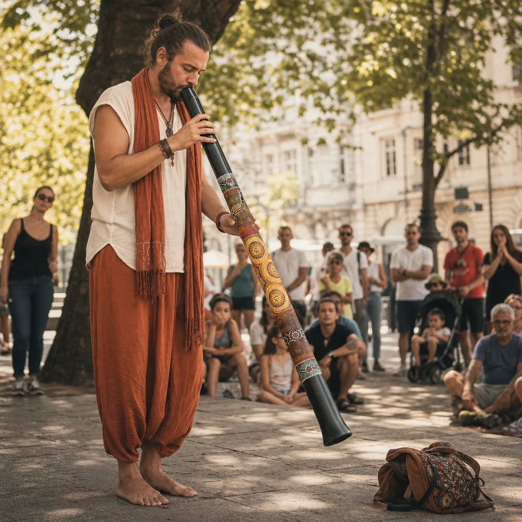 Didgeridoo aus PVC in Cis bemalt