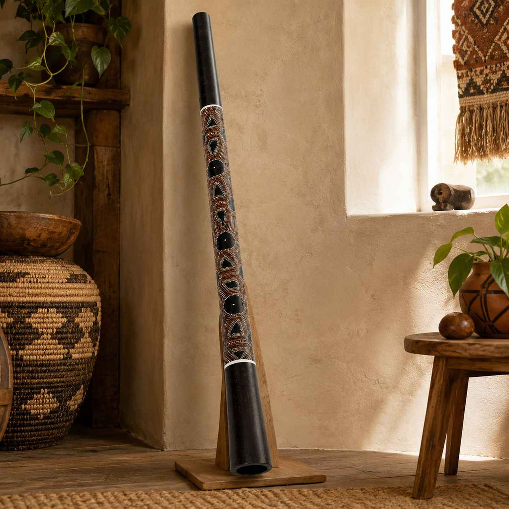 Didgeridoo Mahagoni Dot-Art mit Schraubsystem - Stimmung E
