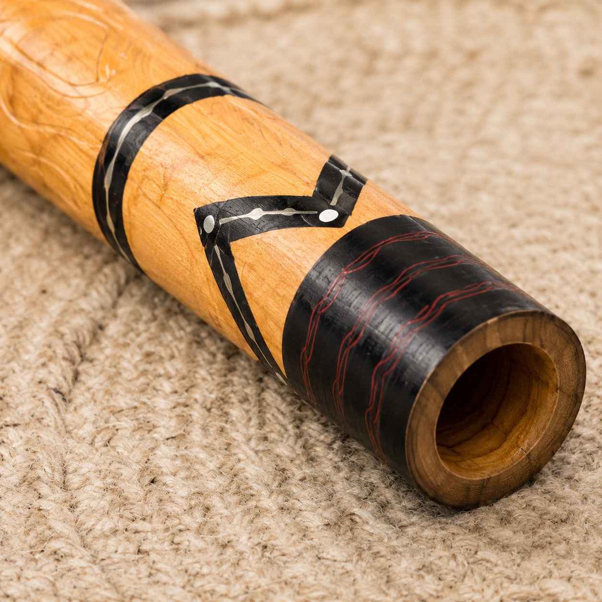 Didgeridoo Bambus Braun mit Handmalerei – Stimmung D#