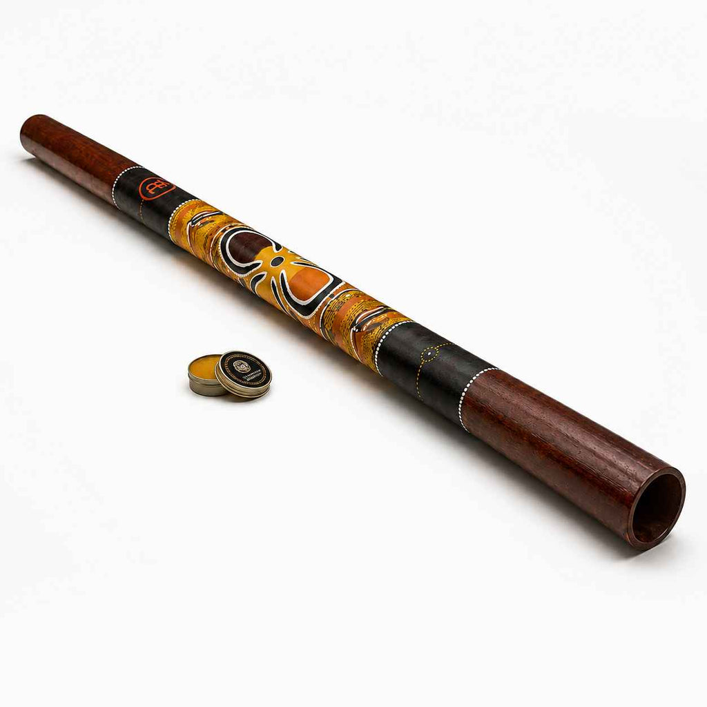 Didgeridoo Bambus Rot mit Handmalerei – Stimmung E