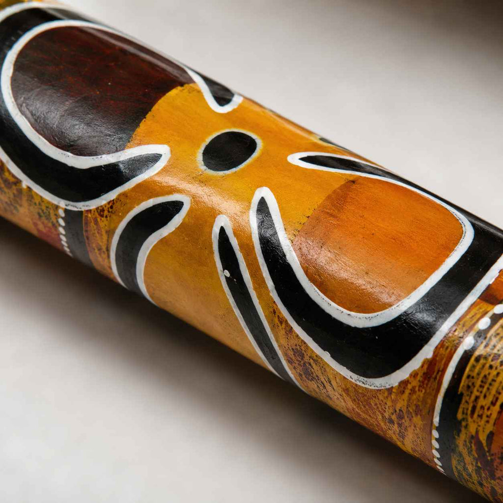 Didgeridoo Bambus Rot mit Handmalerei – Stimmung E