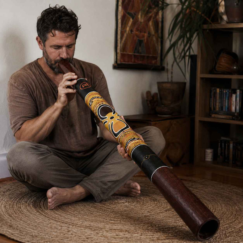 Didgeridoo Bambus Rot mit Handmalerei – Stimmung E