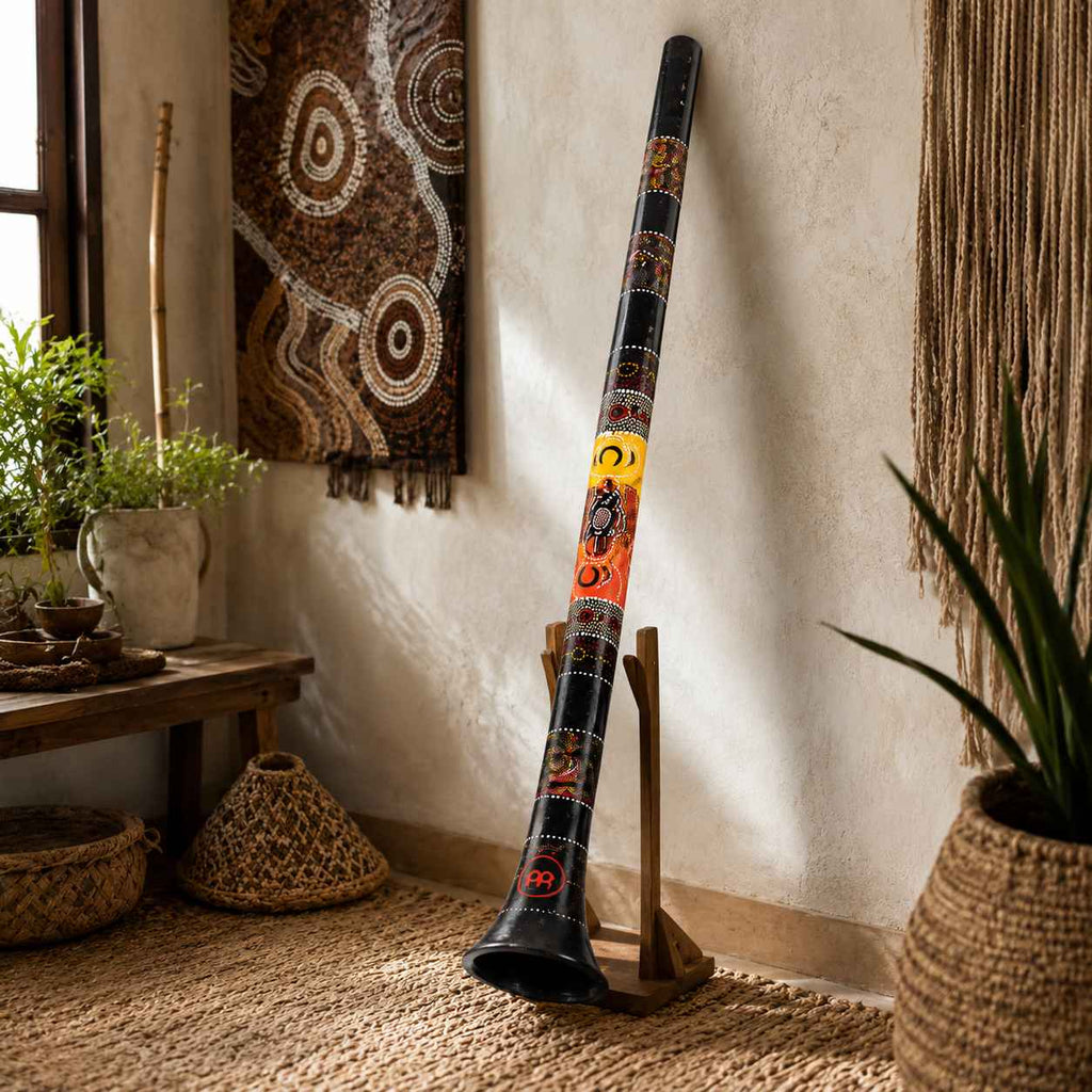 Didgeridoo Signature Schwarz mit Dot-Art-Motiven – Stimmung D