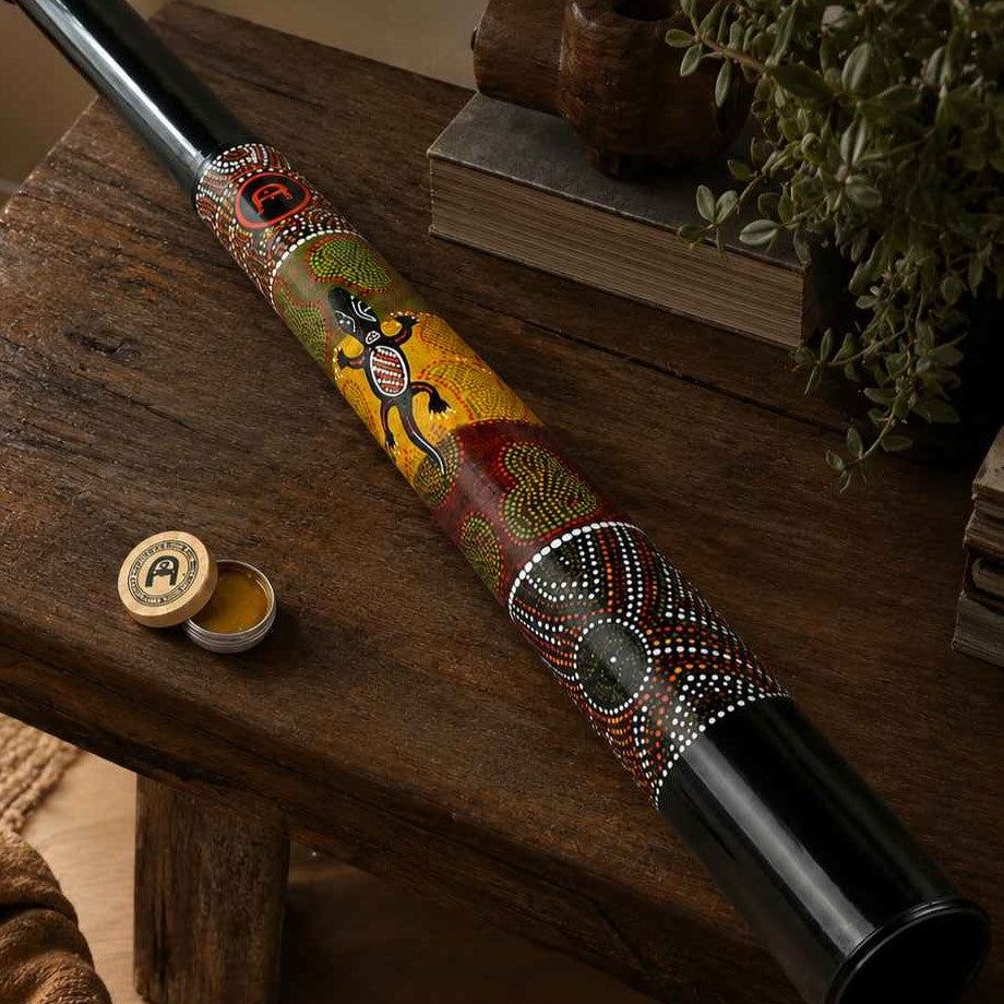 Didgeridoo Teleskop Schwarz mit Handmalerei – variable Stimmung