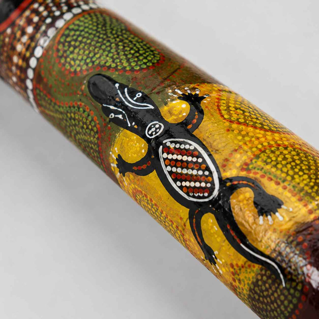 Didgeridoo Teleskop Schwarz mit Handmalerei – variable Stimmung