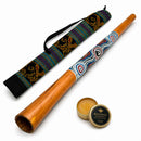 Didgeridoo aus Teakholz handbemalt mit Tragetasche