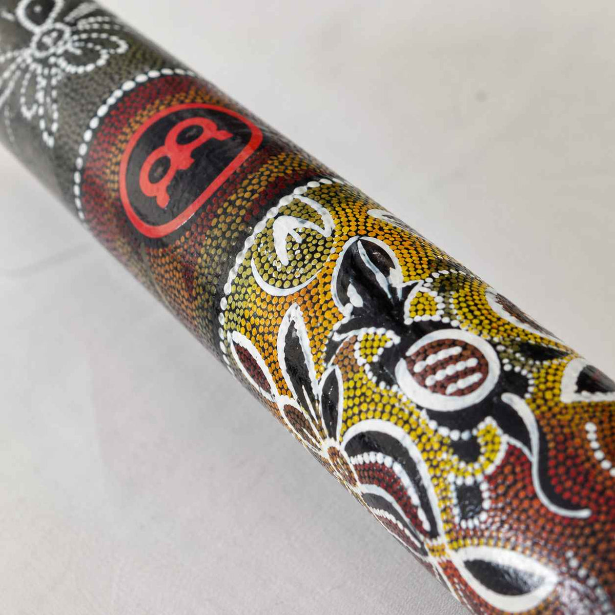 Didgeridoo Bambus Schwarz mit Handmalerei – Stimmung E