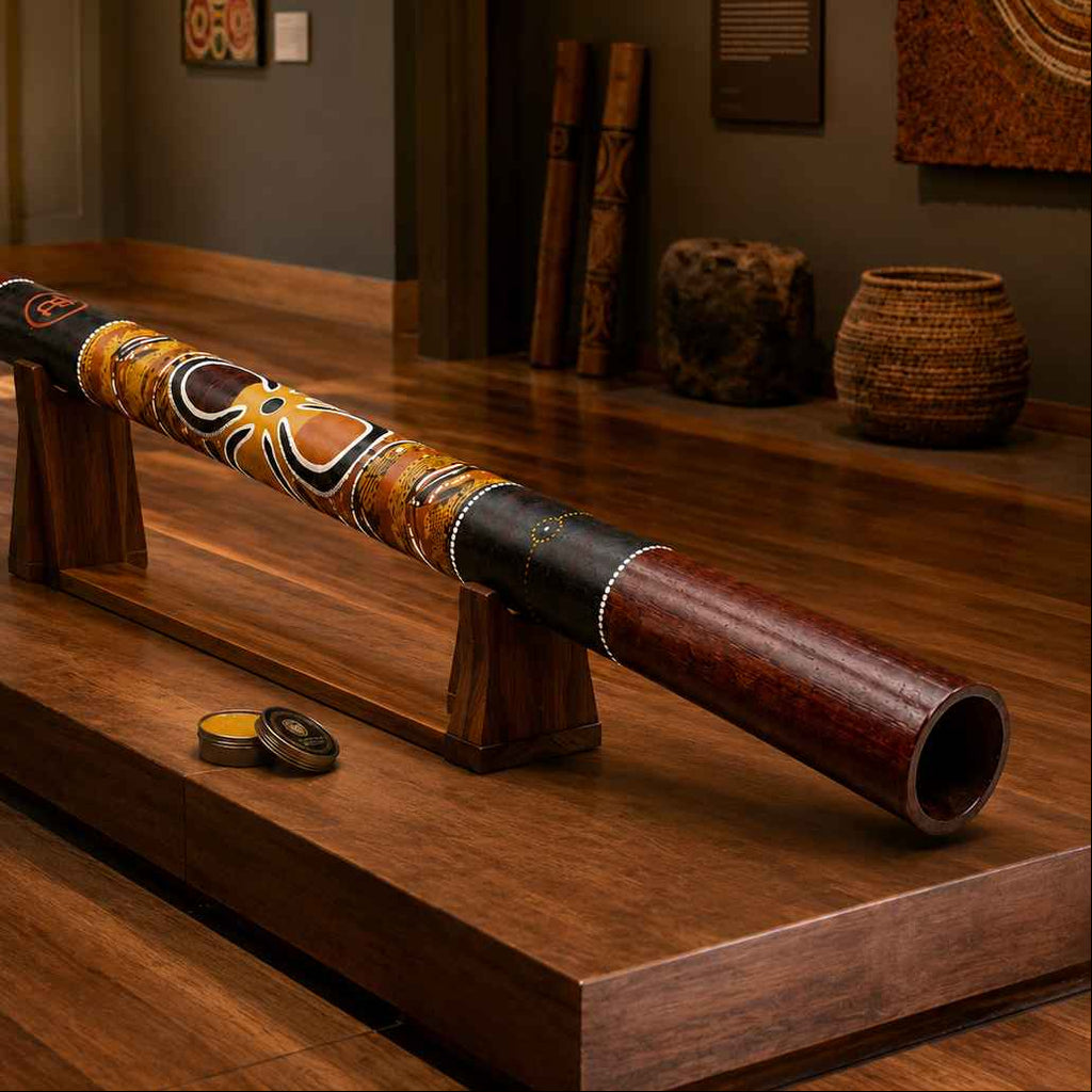 Didgeridoo Bambus Rot mit Handmalerei – Stimmung E