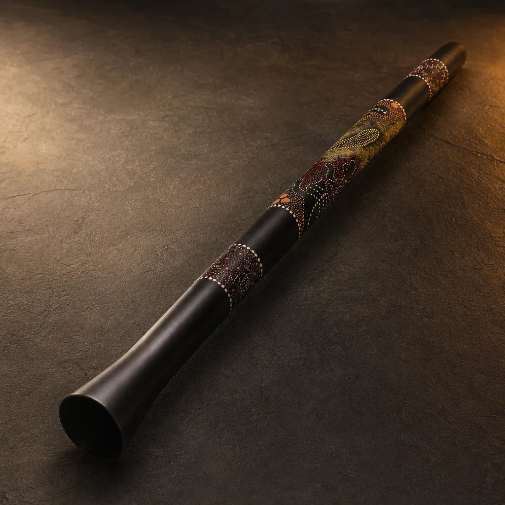 Didgeridoo aus Kunststoff schwarz mit klarem Ton