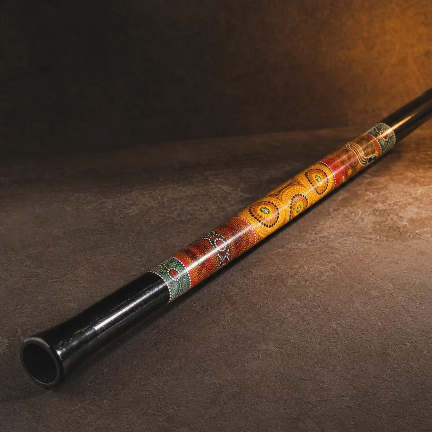 Didgeridoo aus PVC in D mit australischem Motiv