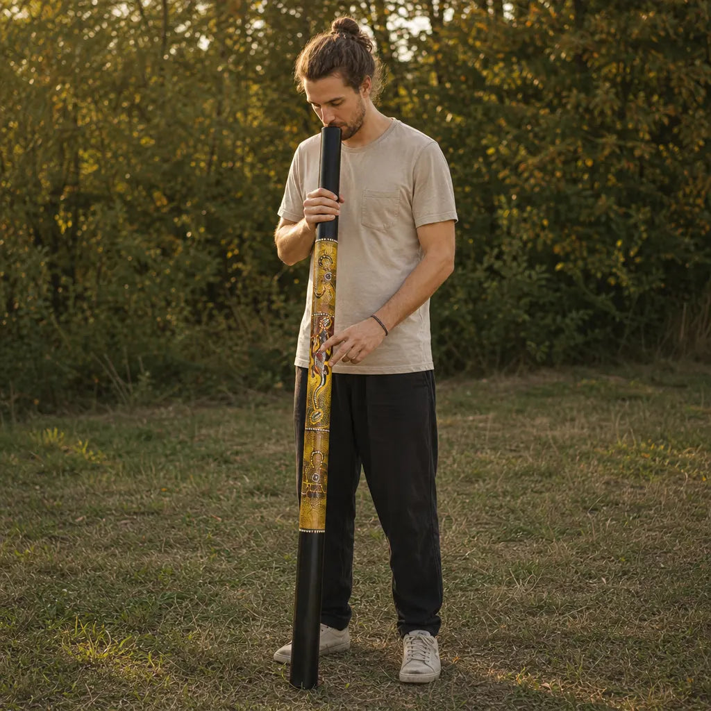 Didgeridoo aus Bambus bemalt mit obertonreichem Klang