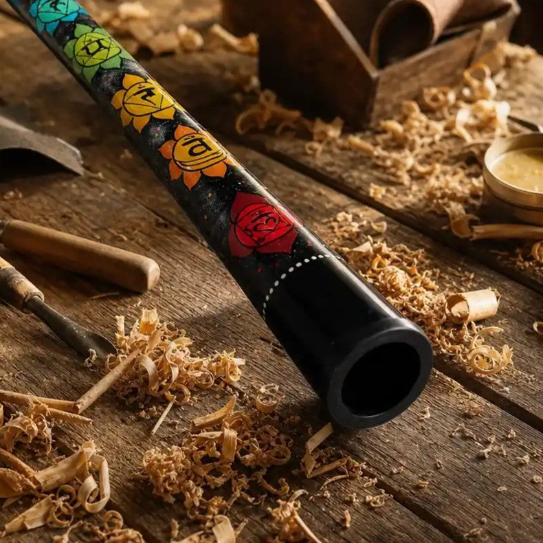 Didgeridoo Chakra Teleskop mit Tasche – Stimmung C, D, E, F