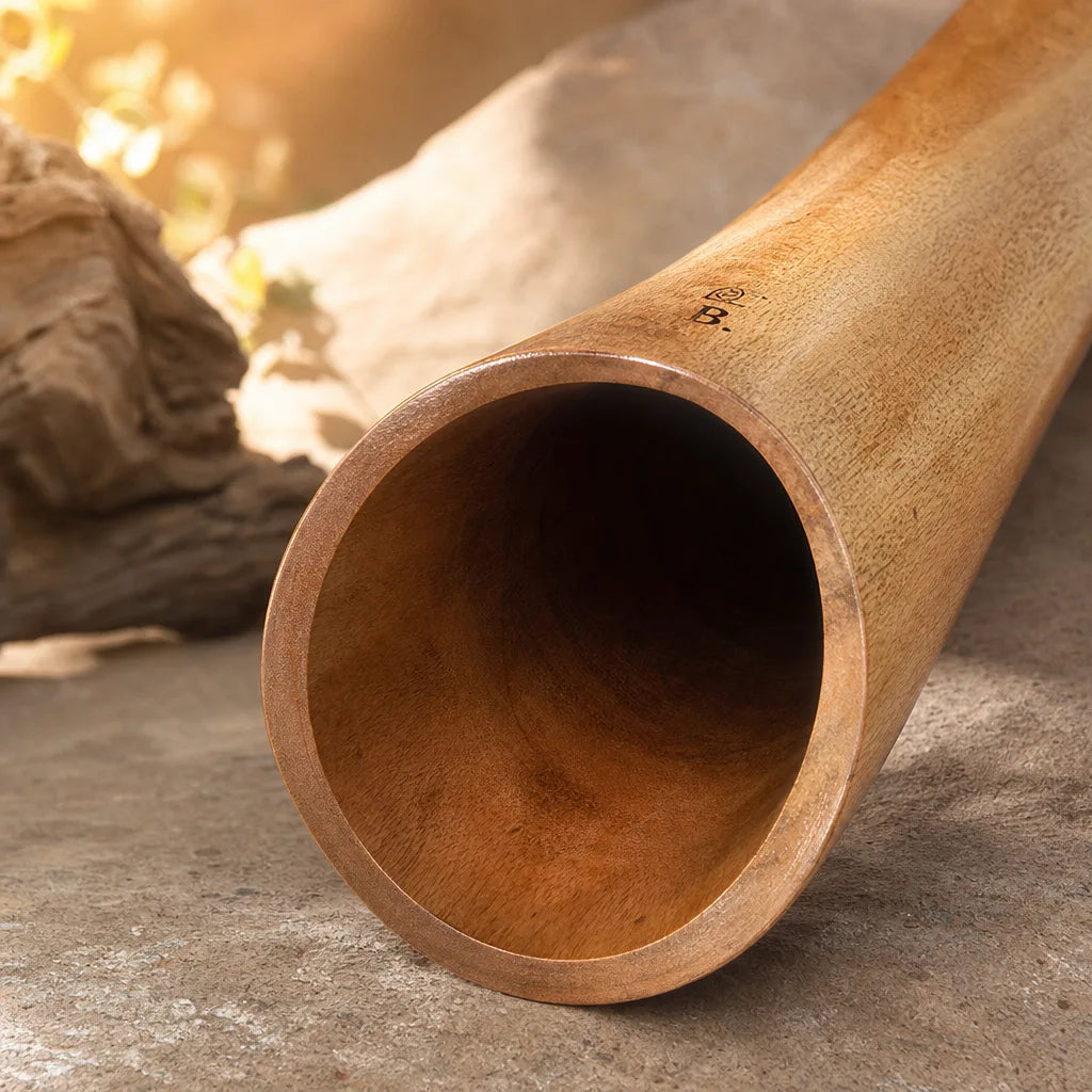 Didgeridoo aus Mahagoni in B mit Naturfinish