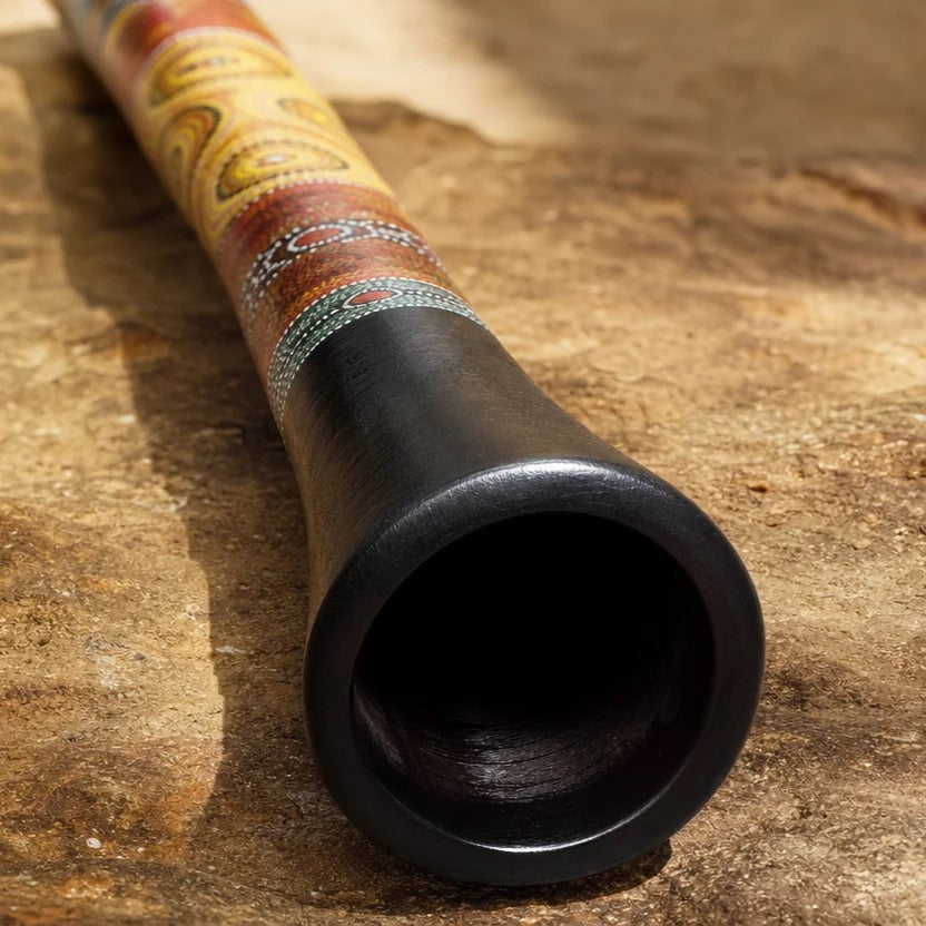Didgeridoo aus PVC in D mit australischem Motiv
