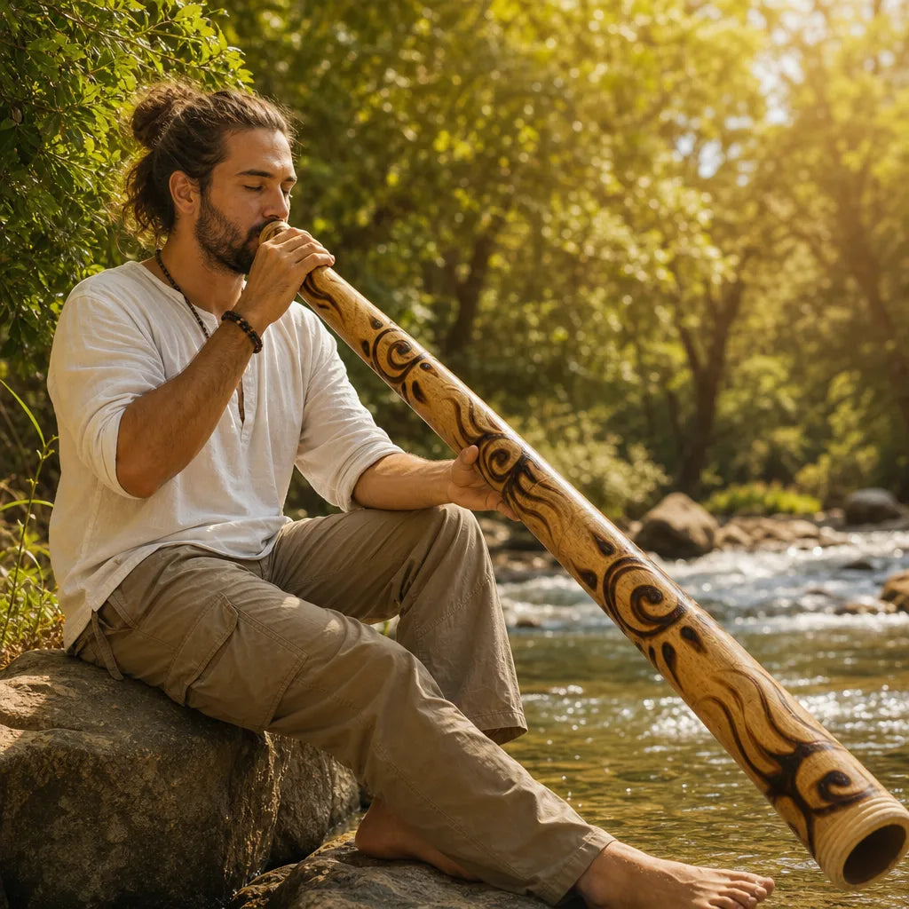 Didgeridoo aus Bambus mit tiefem warmem Klang