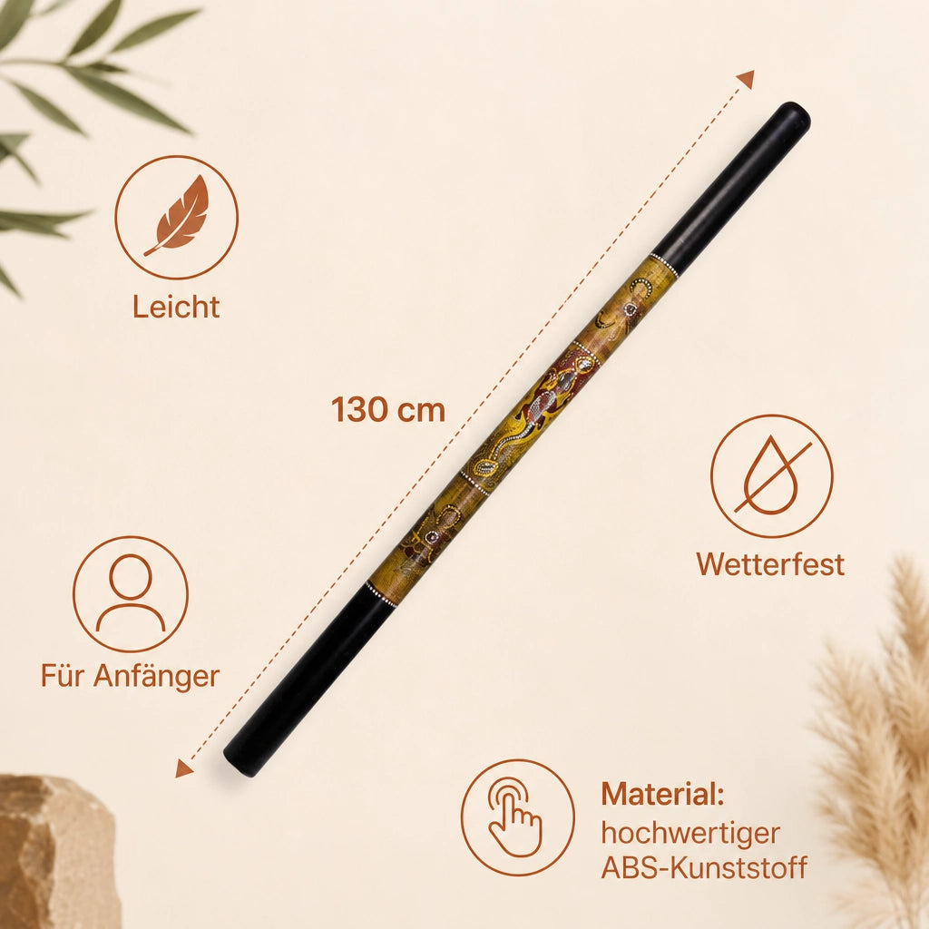 Didgeridoo aus Bambus bemalt mit obertonreichem Klang