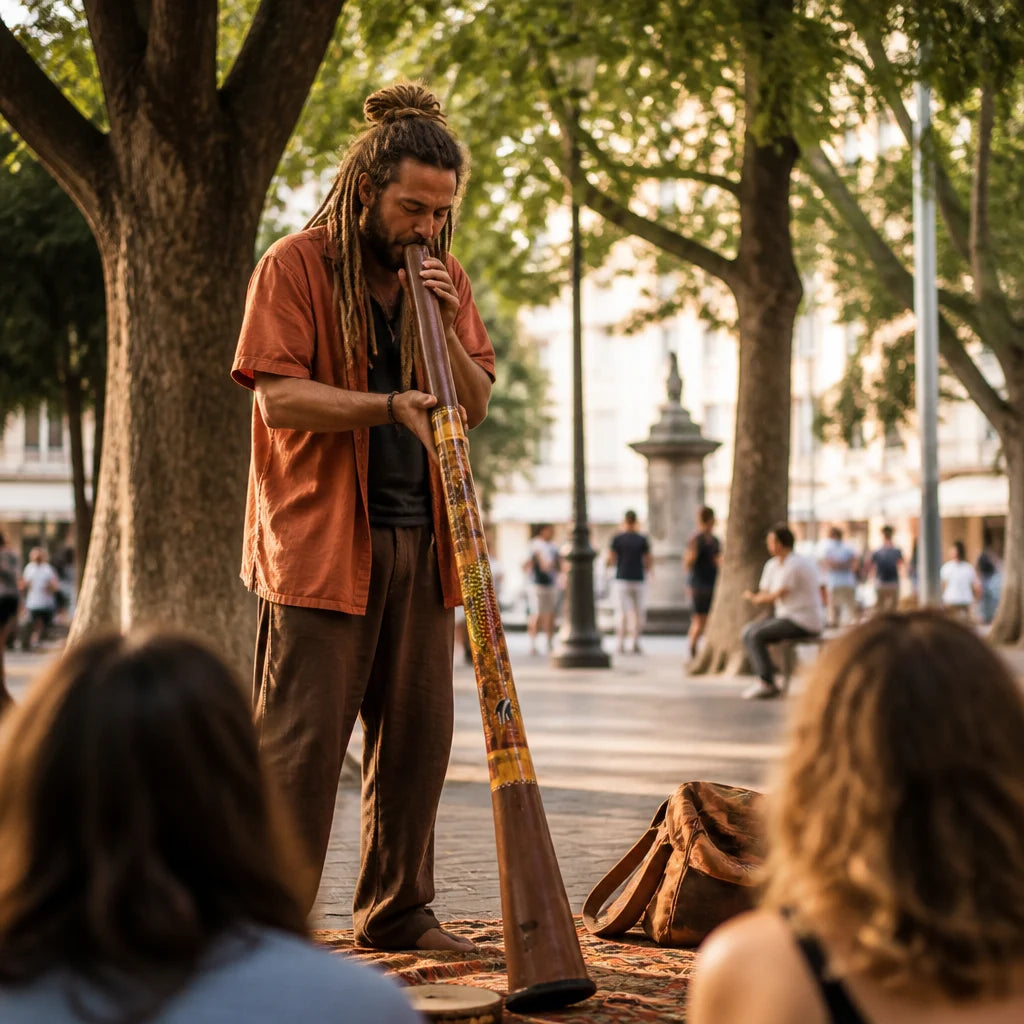 Didgeridoo Baked Wood in D aus Holzverbund und Fiberglas