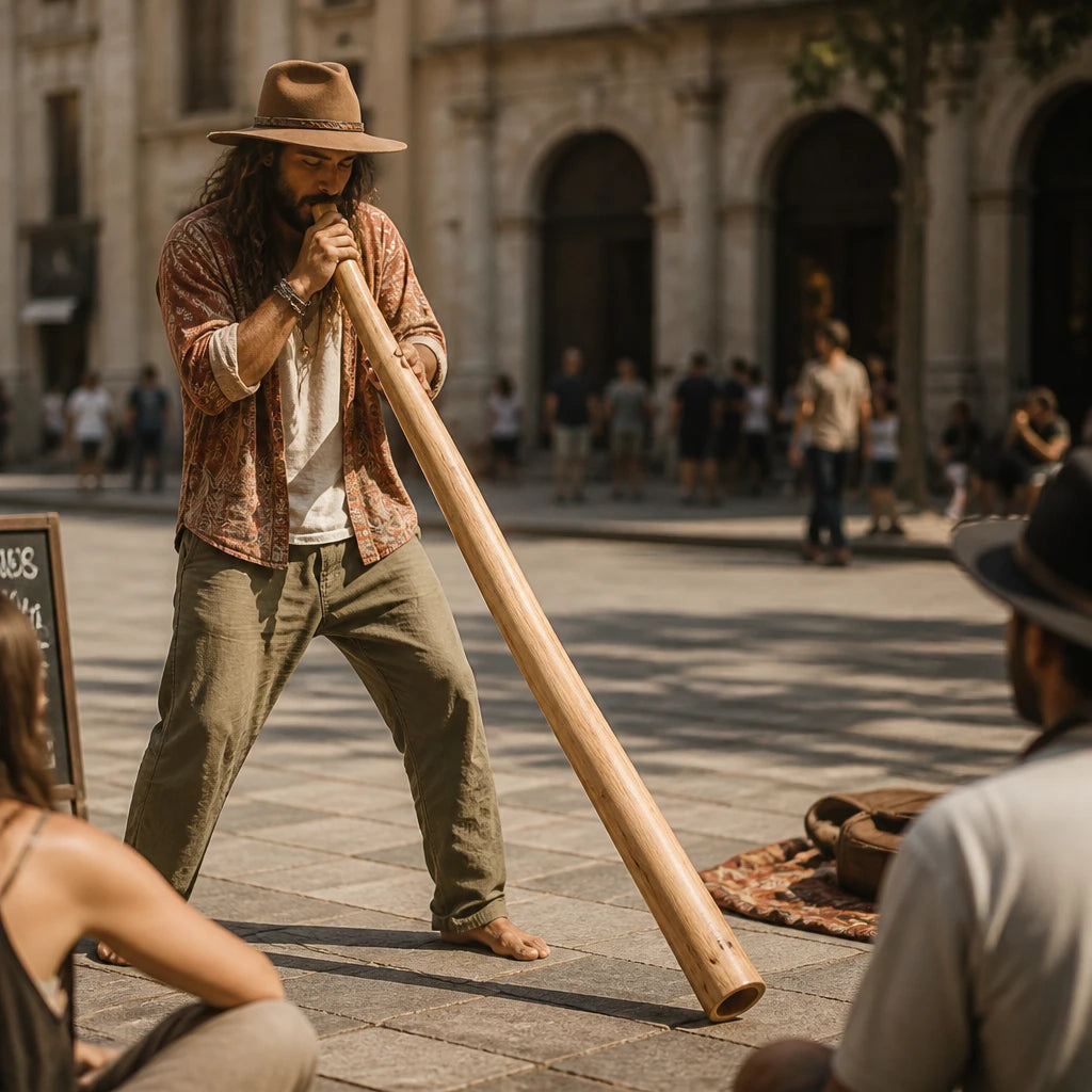 Didgeridoo aus Mahagoni in B mit Naturfinish